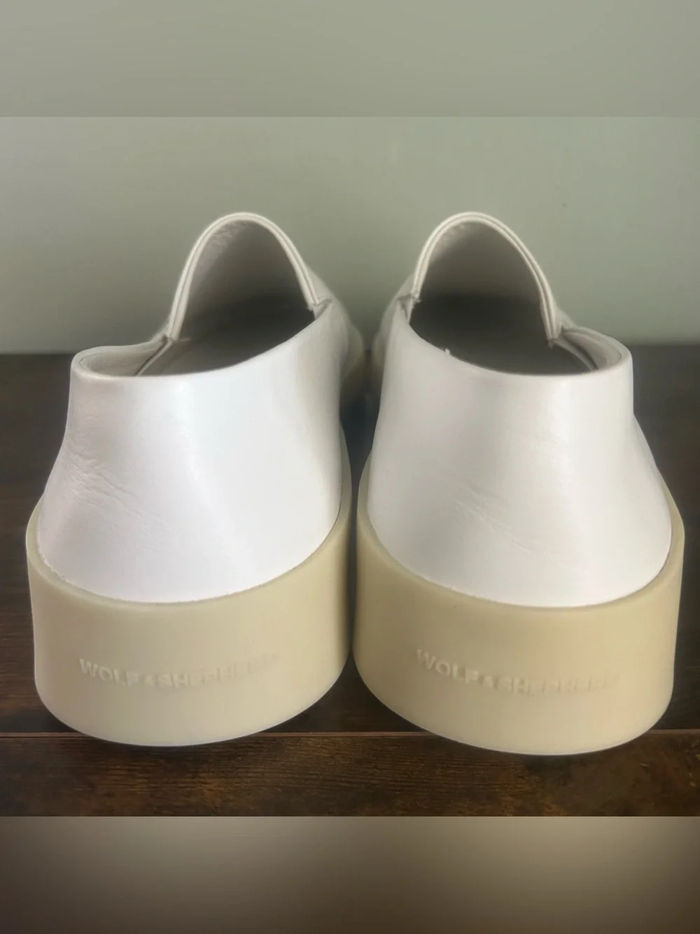 Wolf and Shepherd Cruise White Leather Slip On Shoes Sneakers Mens Size 12